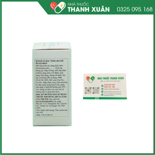 Thuốc nhỏ mắt Hyaluron Eye Drops trị tổn thương giác mạc và kết mạc